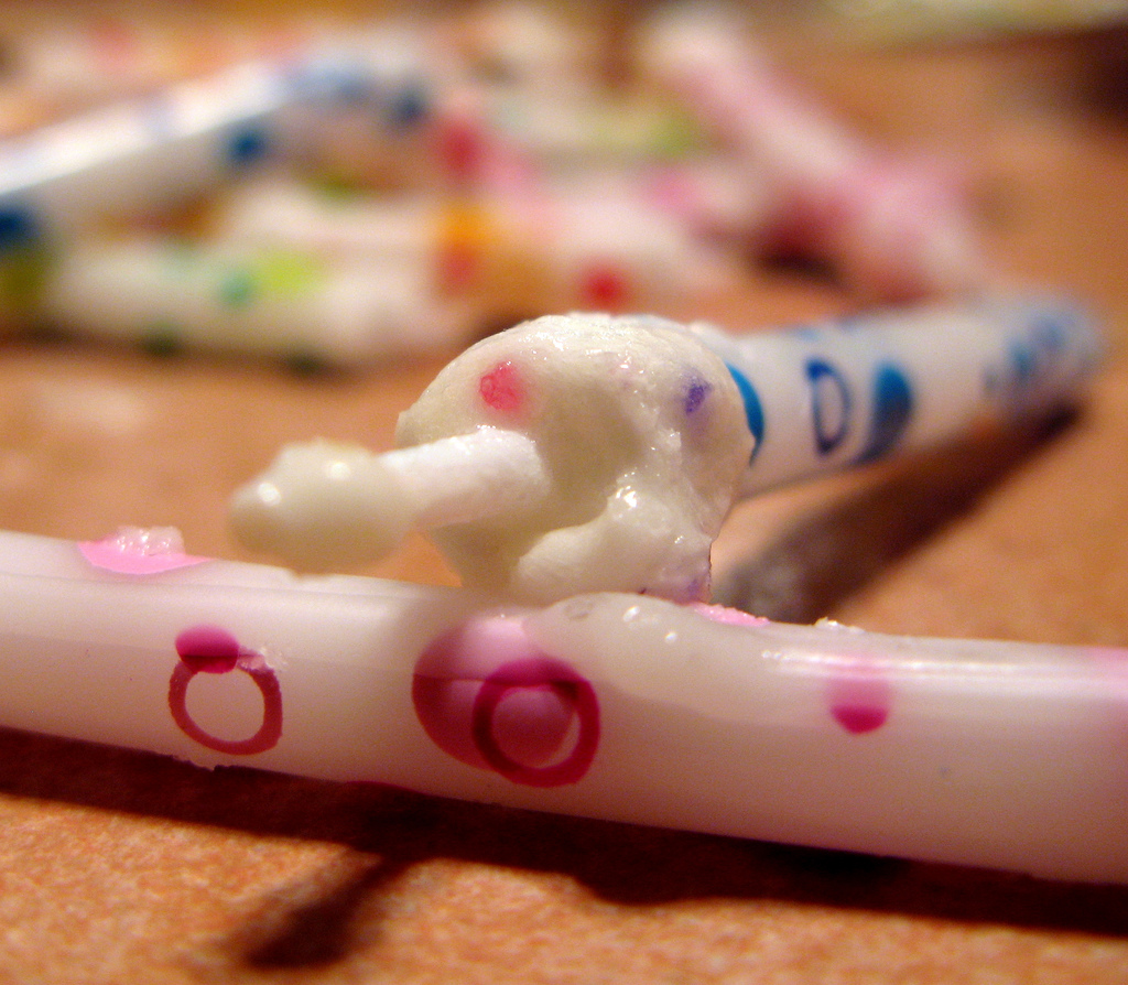 melted birthday candles