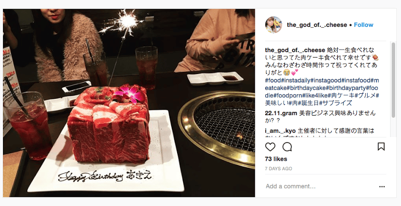 birthday meat cake