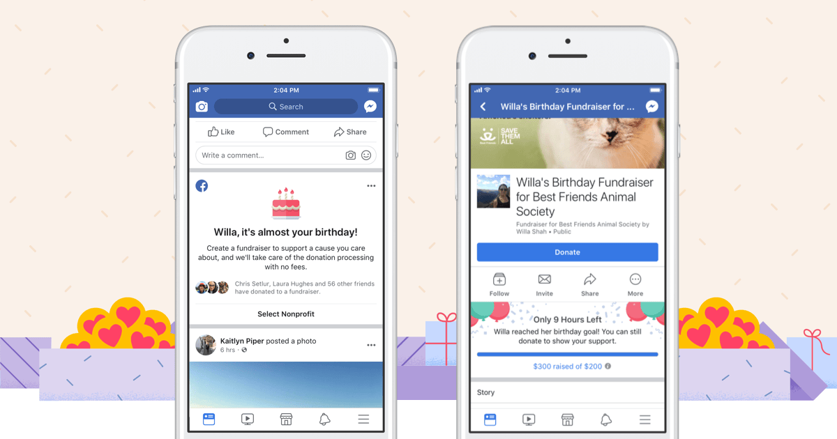 facebook fundraiser